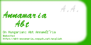 annamaria abt business card